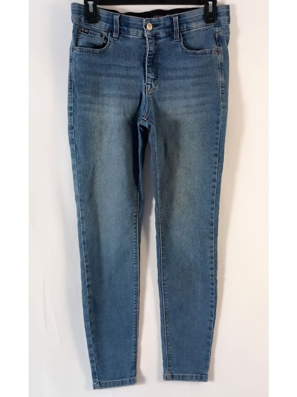 Curve Appeal Skinny Jeans 6/28 Mid Rise Tummy Tuck Comfort Waist Stretch